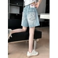 thumbnail image 7 of Kids Girls' Shorts Kids Jeans High Waist Denim Shorts Girls Summer Clothes Girl Shorts Size 12-13 Years, 7 of 7