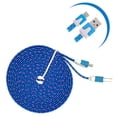 thumbnail image 1 of Braided Flat Noodle Data Cable Micro USB V8 1 M / 2 M / 3 M, 1 of 1
