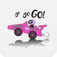 thumbnail image 3 of Inktastic Go Go Go Pink Racing Car Baby Terry Cloth Bib, 3 of 3