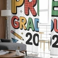 thumbnail image 4 of Colorful Words Graduation Sheer Curtains 72 Inches Long 2 Panels Set, Window Sheer Curtains for Living Room/Bedroom, 2025 Funny Cartoon Words Light Filtering Rod Pocket Curtain 52'' x 72'' x 2, 4 of 7