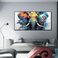 thumbnail image 6 of HFDF Elephant Canvas Wall Art for Living Room Large Colorful Wall Art for Office Big Picture for Wall 16x12inch Framed, 6 of 6
