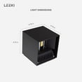 thumbnail image 2 of LEEKI LED Aluminum Waterproof Wall Lamp - Waterproof Outdoor Light - 3000K Outdoor Wall Light Warm Light (Black, 12W), 2 of 8