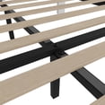 thumbnail image 6 of Senfot Queen Size Upholstered Bed Frame with 4 Storage Drawers, No Box Spring Needed,Adjustable Headboard and Wooden Slats Support, Gray, 6 of 9