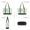 thumbnail image 6 of FORMRS Canvas Laptop Tote Bag for Women with 15.6" Computer Compartments Shoulder Handbag, Green Floral, 6 of 7