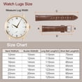 thumbnail image 3 of Uxcell Leather Watch Band 18mm Embossed Pattern Watch Strap Replacement with Spring Bars Brown, Silver, 3 of 7