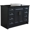 thumbnail image 2 of Bellaterra Home 400700-49S-DG-BGRD 49 in. Single Round Sink Vanity with Galaxy Granite Top, Dark Gray & Black, 2 of 15