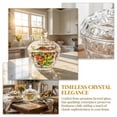 thumbnail image 2 of Glass Candy Dish with Lid Decorative Covered Food Storage Organization Clear Sugar Bowl Container Crystal Glass Candy Jar for Home Kitchen Party, 2 of 6