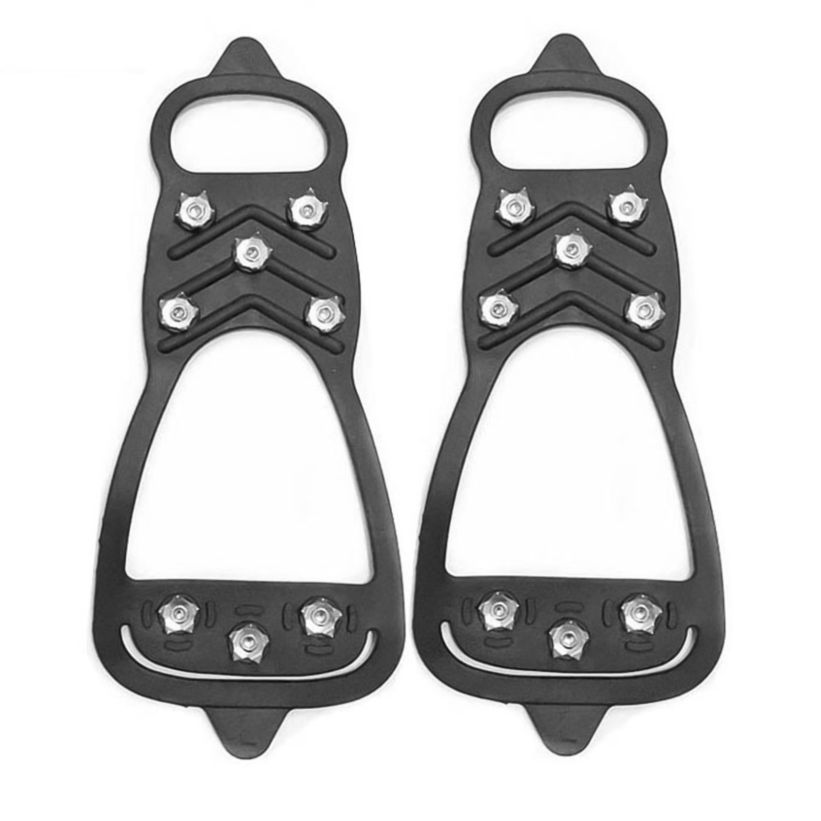 SPRING PARK 2Pcs Non-Slip 8-tooth Over Shoe, Climbing Snow Ice Cleats Grips Studded Ice Traction Shoe Covers Spike Crampons Cleats Size Outdoor Travel Equipment - image 1 of 1