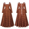 thumbnail image 2 of BRICH Italian Renaissance Dress for Women Dress Dress Ball Gown Orange XL, 2 of 9