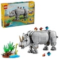 thumbnail image 2 of LEGO Wild Animals: Majestic Rhino with Birds, Ages 9+ - Gift for Christmas - 31171, 2 of 2