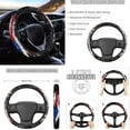 thumbnail image 4 of Uorisanigo American Flag Print Car Seat Covers Full Set 10 Pcs with Soft Elastic Fabrics Car Seat Belt Cover Steering Wheel Cover Auto Water Cup Coaster Chapstick Holder Universal Fit for Cars,Suvs, 4 of 7
