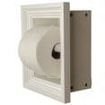 thumbnail image 2 of Typhon Recessed Solid Wood Toilet Paper Holder 7 x 8.5, White Enamel, 2 of 12