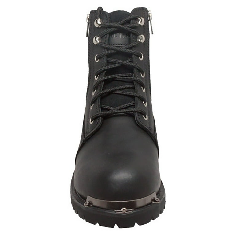 Adtec Men's Ad Tec Double Zipper Biker Boot Soft Toe Black 8