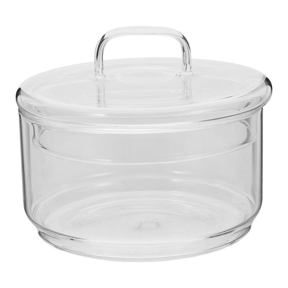 Monyance Fruit Transparent Container Stackable Heat Resistant Glass Bowl Transparent Salad Bowl Innovative Dessert Fruit Box With Lid(4.33X4.33X3.74Inches)
