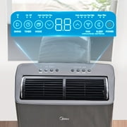 Midea 10,000 BTU Portable Air Conditioner, 3-In-1 Dehumidifier, Ventilate, Cool, Quiet, Wi-Fi and Alexa, Gray