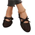 thumbnail image 6 of Willtoo Women's Mesh Ballet Flats Buckle Strap Comfortable Ballerina Shoes Ladies Fishnet Slip-on Casual Dress Mary Jane Flats, 6 of 7