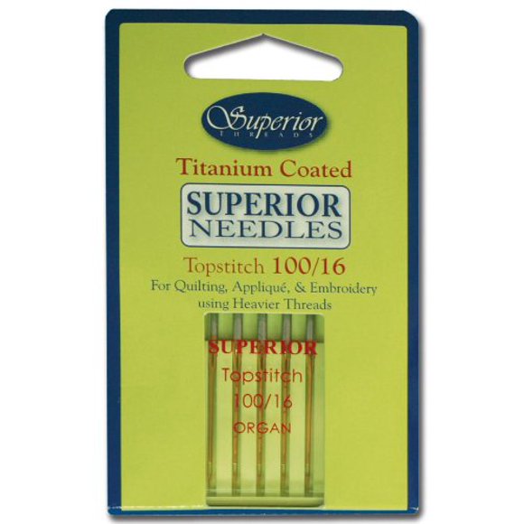 Agujas de coser Superior Threads #100 /16 Topstitch (paquete de 5)