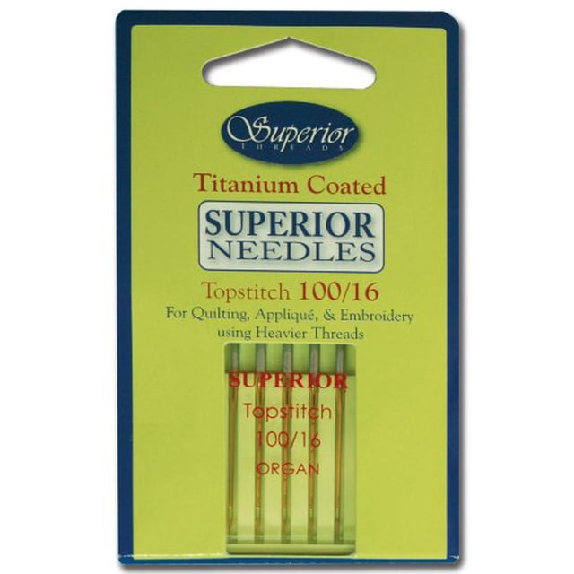 Agujas de coser Superior Threads #100 /16 Topstitch (paquete de 5)