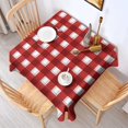 thumbnail image 2 of Christmas Square Tablecloth 60x60 Inch – Waterproof Polyester Printed Table Cover, Wrinkle Resistant & Washable for Kitchen Dining Picnic Party Decor, Single-v4-13, White, 2 of 6