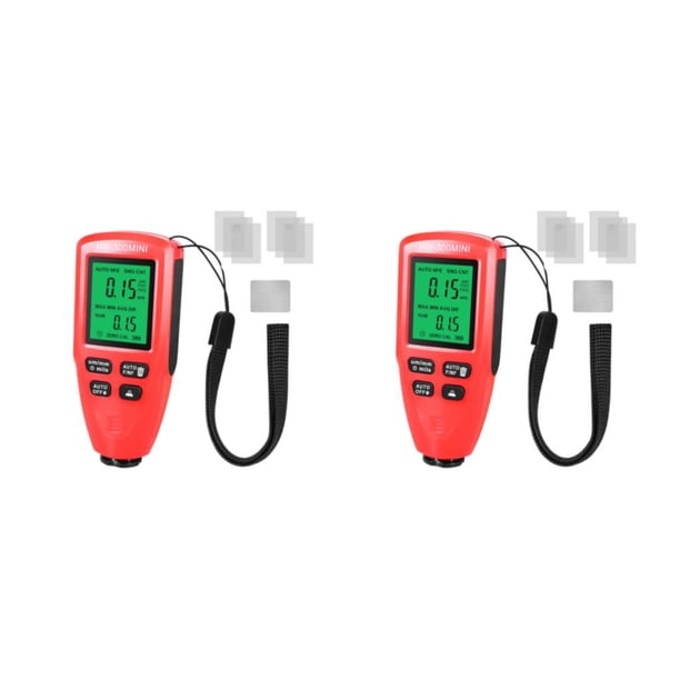 Sonda de 0-2000um Riwesomey Medidor de Espesor de Recubrimiento Manual Rojo 2piezas