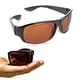 thumbnail image 1 of HD Vision Fold Aways gafas de sol no polarizadas Mejorar la claridad del color y la riqueza Elegante Elegante como se ve en la televisión- Negro HD Vision HDFAPKG110712, 1 of 2