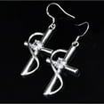 thumbnail image 3 of Emma Manor EM White Gold-Plated 1/2ct Cubic Zirconia Cross Dangle Earrings for Women, 3 of 6