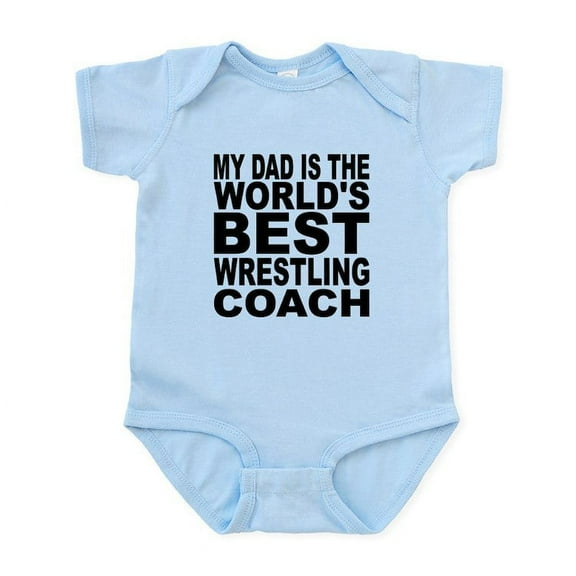 CafePress - My Dad Is The Worlds Best Wrestling Coach Body Sui - Baby Light Bodysuit, Size Newborn - 24 Months