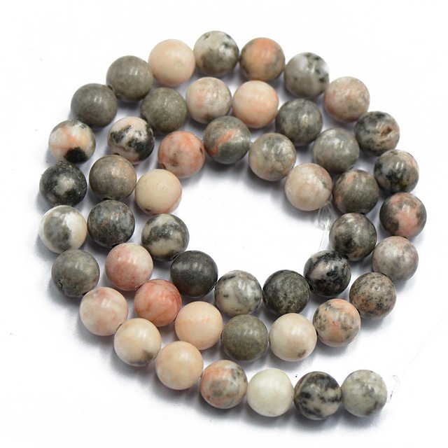 de jaspe de cebra de piedras naturales de 8 mm para fabricación de colres de pulseras Gloria cuentas de jaspe cebra natural