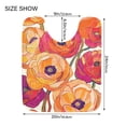 thumbnail image 5 of Yayeee Bath Rugs for Bathroom Floor Set of 2 Non Slip Fluffy Soft Absorbent Mat, Orange Hand Drawn Floral, 5 of 7