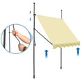 thumbnail image 3 of YXSC Manual Retractable Awning 78"x118", Retractable Awnings for Patio, Door or Window - No Drilling Required, Canopy with UV Protection and Waterproof, for Backyard Garden Balcony, Beige, 3 of 12