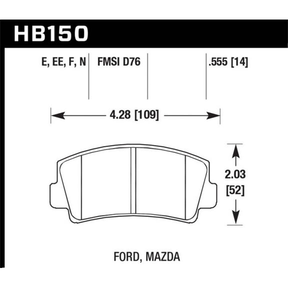 Hawk HPS Street Brake Pads Fits select: 1979-1984 MAZDA B2000, 1979-1983 MAZDA RX7