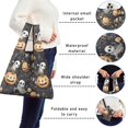 thumbnail image 5 of 5 Pack Foldable Shopping Bag,Nightmare Before Christmas Halloween Pattern Reusable Grocery Bags with Pockets,Large Reusable Tote Bags with Handles Waterproof & Lightweight, 5 of 6