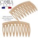 thumbnail image 4 of Camila Paris Cp3109 Peine lateral para el cabello francés, pequeño, curvo, color beige, peines para el cabello con giro francés, pinzas para el cabello decorativas de sujeción fuerte para mujeres, moñ, 4 of 5