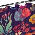 thumbnail image 3 of Pioneer Flower Floral Print Pattern Shower Curtain 72"x84" ,Bathroom Decorative Shower Curtains Set with 12 Hooks,Modern Waterproof Washable Shower Curtain, 3 of 6