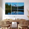 thumbnail image 3 of Elephant Stock Mount Hood Reflection Wall Art - Horizontal Multi Panel Canvas - Living Room Wall Decor - Nature Multi Panel - Black And Blue Decor - 65" x 42", 3 of 8