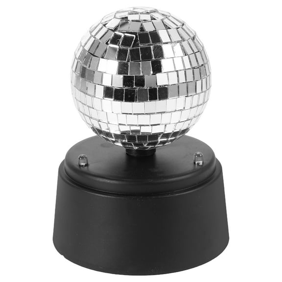 unbranded LED Rotating Disco Ball Light with Glass Mirror Surface Battery Powered for KTV Bar Atmosphere Portable and Easy to Operate Ideal for Outdoor and Stage Use Battery Not Included