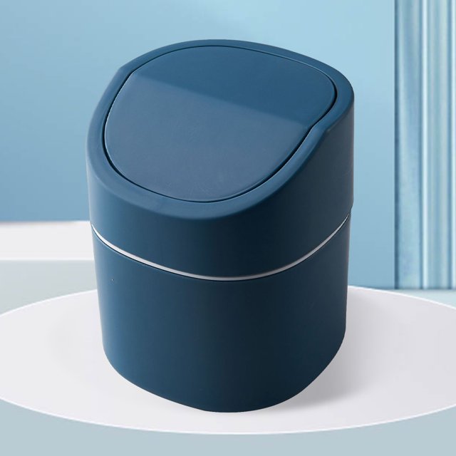 Cubo de basura de escritorio, Mini cubo de basura, caja de barril de artículos diversos de plástico, suministros de oficina