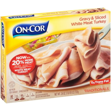 On-Cor® Traditionals Gravy & Sliced White Meat Turkey 26 oz. Box