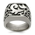 thumbnail image 1 of Solid Titanium Men's Casted Design Signet Wedding Band Ring Size 8.5, 1 of 7