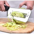 thumbnail image 6 of Stainless Steel Shredder Knife, Stainless Steel Dual Blade Julienne Cutter, Cabbage Chopper Shredder Slicer for Coleslaw, Grating & Shredding - Perfect for Coleslaw, Vegetables with Hook (Red), 6 of 9