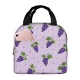 thumbnail image 2 of Purple Grape Lunch Bag Thick Aluminum Foil Lunch Tote for Women Office Picnic Travel Gift, 2 of 7