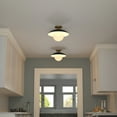 thumbnail image 5 of Evelyn&Zoe 14.5" Matte Black/Brass Metal/Glass Semi Flush Mount, 5 of 6