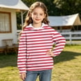 thumbnail image 2 of Lmnyox Kid's Hoodies Casual Warm Striped Long Sleeve Pullover Loose Sweatshirts with Pockets 3-14 Years, 2 of 8