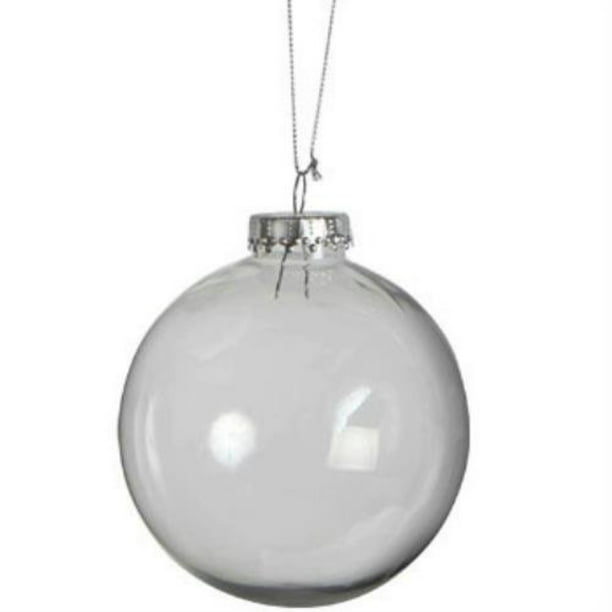 4 inch paintable clear plastic christmas balls (pack of 4) Walmart
