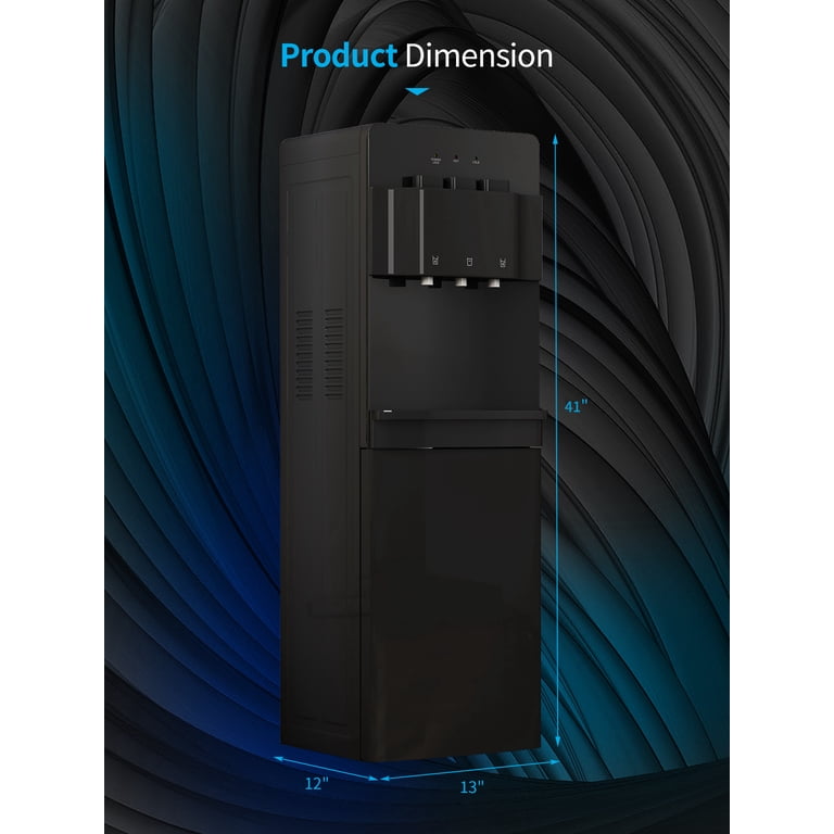 N/AW Water Dispenser Black, Bottom Loading Hot Cold Room