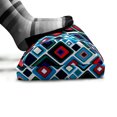 thumbnail image 5 of Retro Foot Rest, Diagonal Squares of Different Sizes with Rounded Edges Geometrical Abstract Design, Non-Slip Backing Adjustable Ergonomic Memory Foam Leg Support for Office, Multicolor, by Ambesonne, 5 of 5