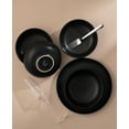 thumbnail image 3 of JoyJolt Mesa 4pc Stoneware Pasta Bowl set, 30oz - Matte Black, 3 of 8