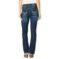 thumbnail image 3 of WallFlower Women's Luscious Curvy Bootcut Mid-Rise Insta Stretch Juniors Jeans (Standard and Plus), 3 of 3