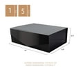 thumbnail image 3 of PKGSMART Large Gift Box with Ribbon and Card, Black Magnetic Gift Box for Wedding, 13.5x9x4.1 inches, 3 of 5