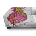 thumbnail image 3 of Pineapple Soft Flannel Fleece Blanket, Exotic Tropical Organic Fruit Hand-drawn Illustration in Gradient Energetic Color, Cozy Plush for Indoor and Outdoor Use, 50" x 60", Multicolor, by Ambesonne, 3 of 6
